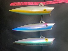 Three Fishing, 7" Fish-Shaped with Painted Eyeball and Scales. Swivel on Top, Lo