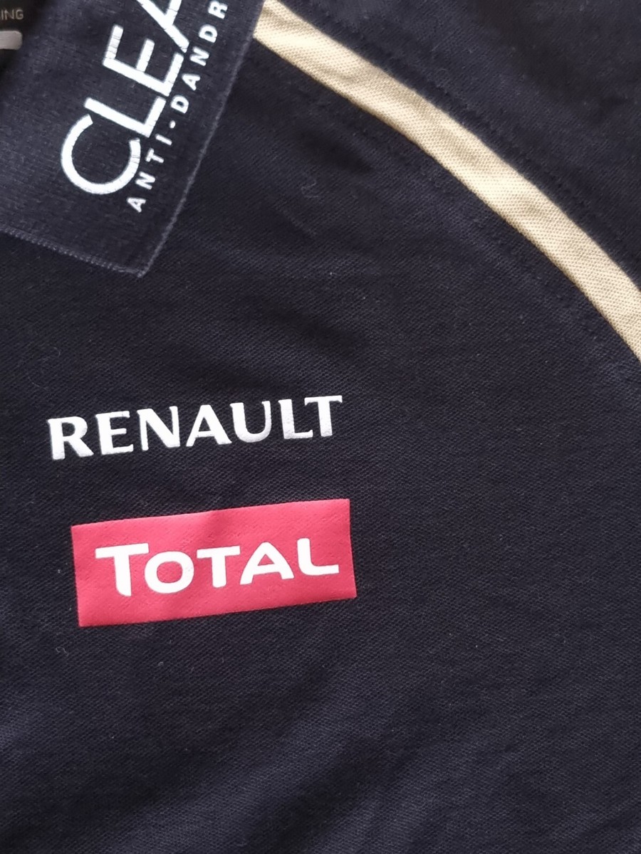 RARE LOTUS RENAULT GP F1 TEAM LOGO PROMO POLO T-SHIRT VINTAGE