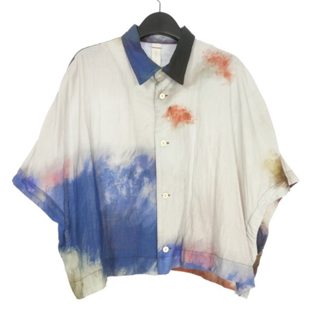 SHINYA KOZUKA SHORT HOLIDAY PRINTED SHIRT SLEEVE REGULAR COLLAR L 