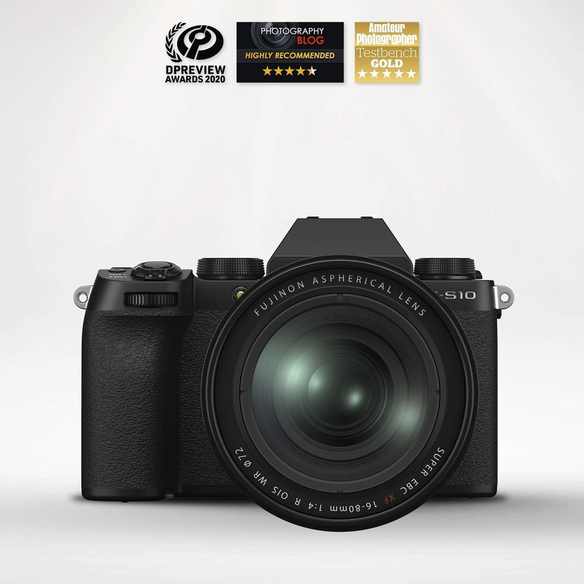 Fujifilm X-S10 Mirrorless Digital Camera, Black, with XF16-80mmF4