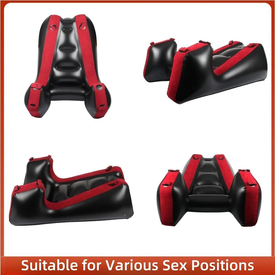 Sofá Inflable Sexo Silla BDSM Bondage Muebles Sexuales Almohada Juguetes Sexuales Pierna Abierta Foto 3 de 4