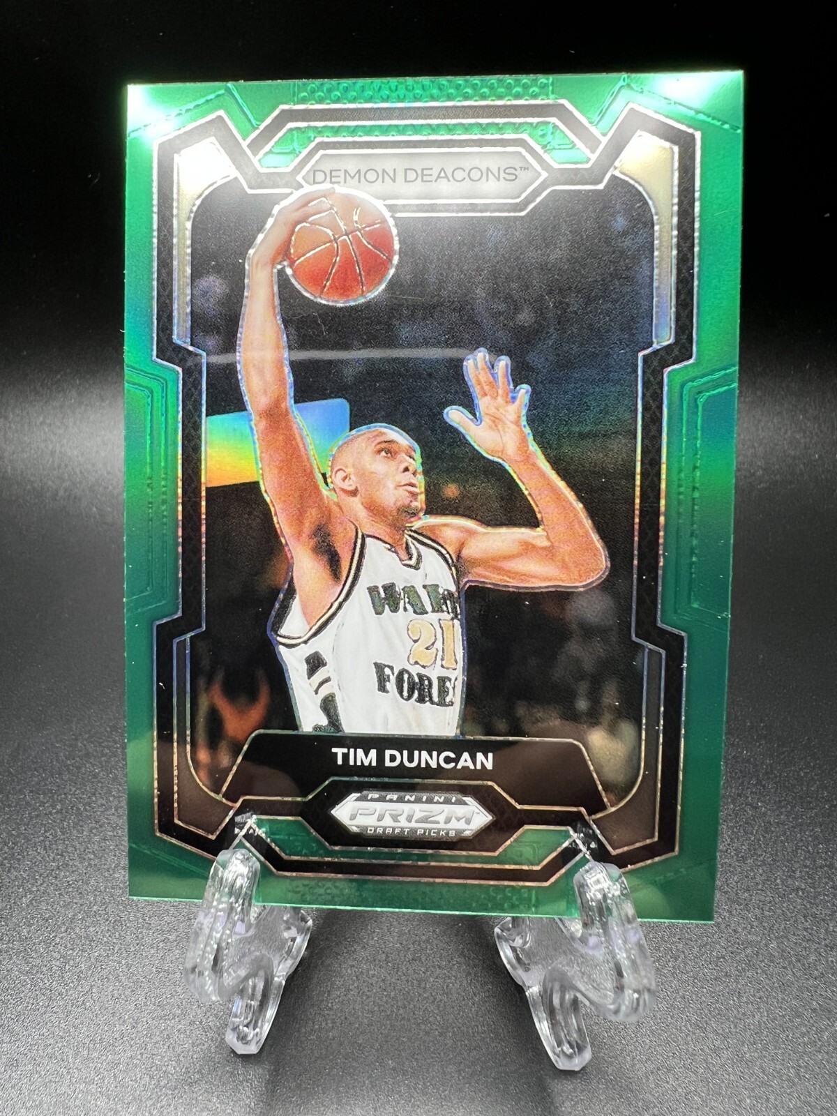 2024 Panini Prizm Draft Picks - Tim Duncan #63 Green Prizm
