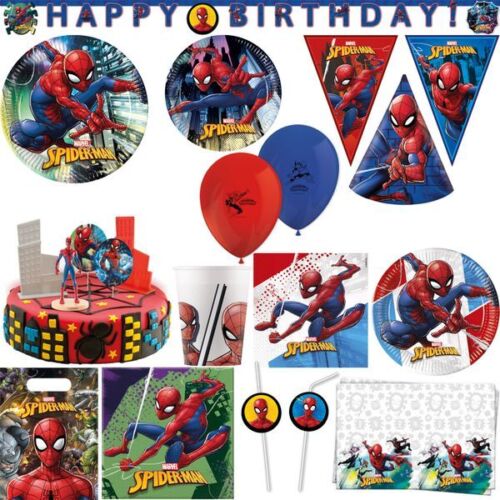 Spiderman Geburtstag Party Dekoration Kindergeburtstag Set Spider-Man Deko Jungs - Bild 1 von 40