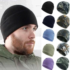 Tactical Winter Hat Fleece Watch Skull Cap Thermal Beanie Hat Warmer Ear Cover
