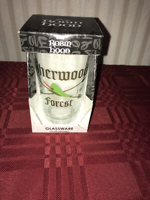 DISNEY ROBIN HOOD SHERWOOD FOREST PINT GLASS NEW