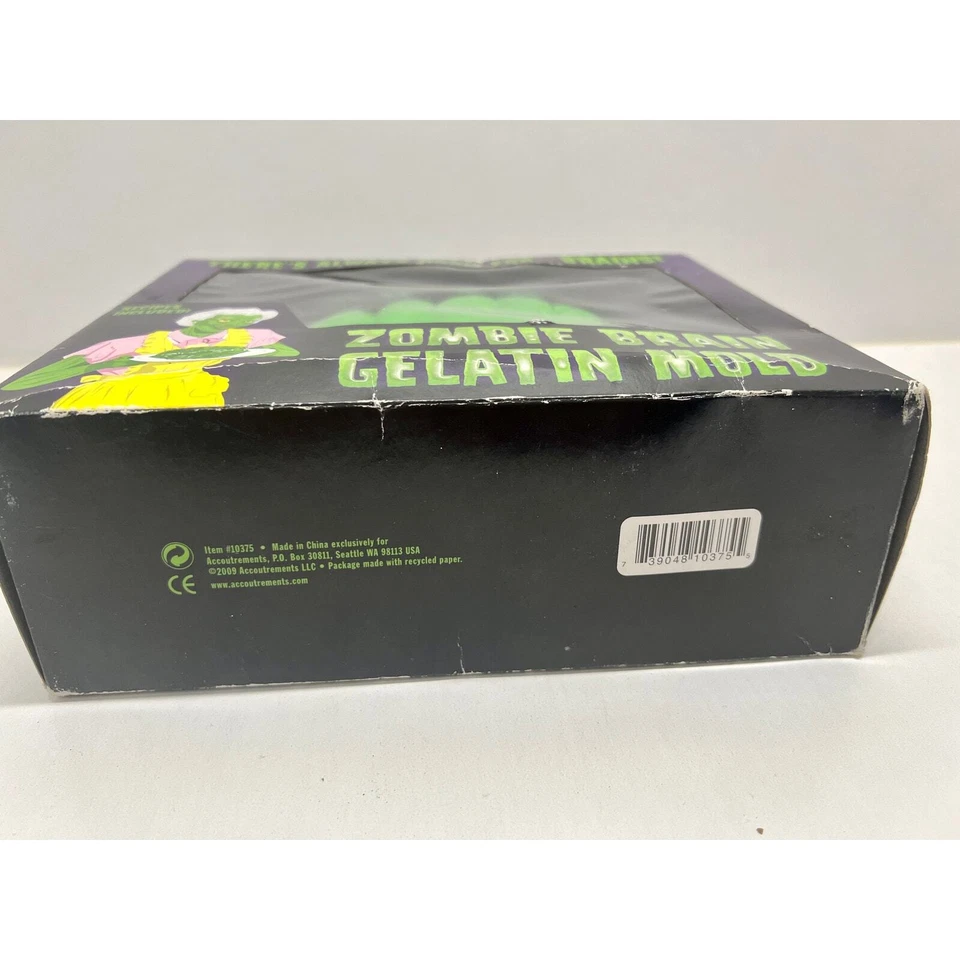 2006 万圣节僵尸大脑塑料明胶模具带盒 — 第 2/4 张图片
