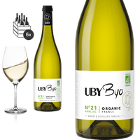 6Er Karton 2022 Bio Uby N° 21 Blanc Sec Von Domaine D'uby - WeißWein