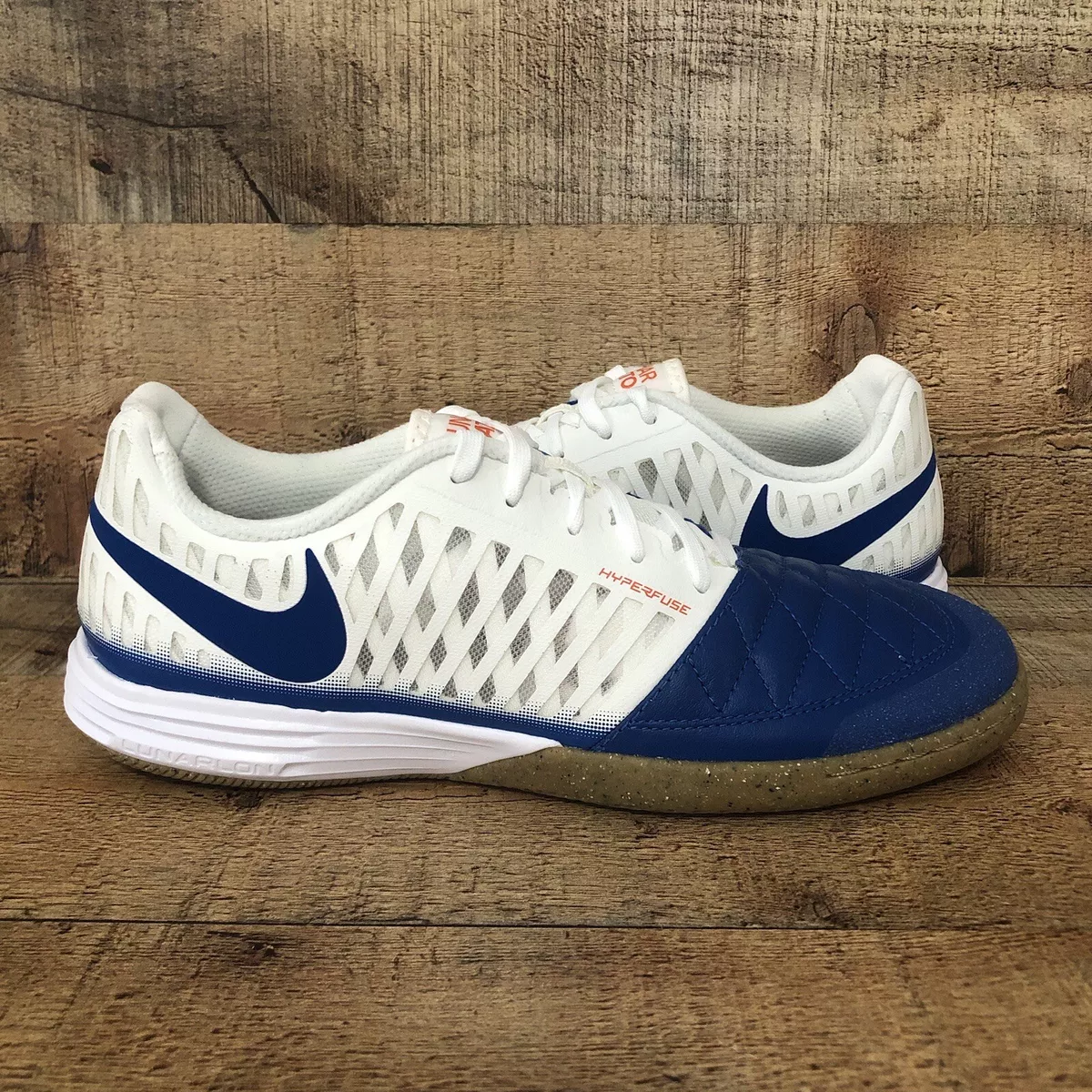 NEW Nike Lunar Gato 2 Indoor Soccer White 580456 100 Mens Size 7 Womens Size 8.5