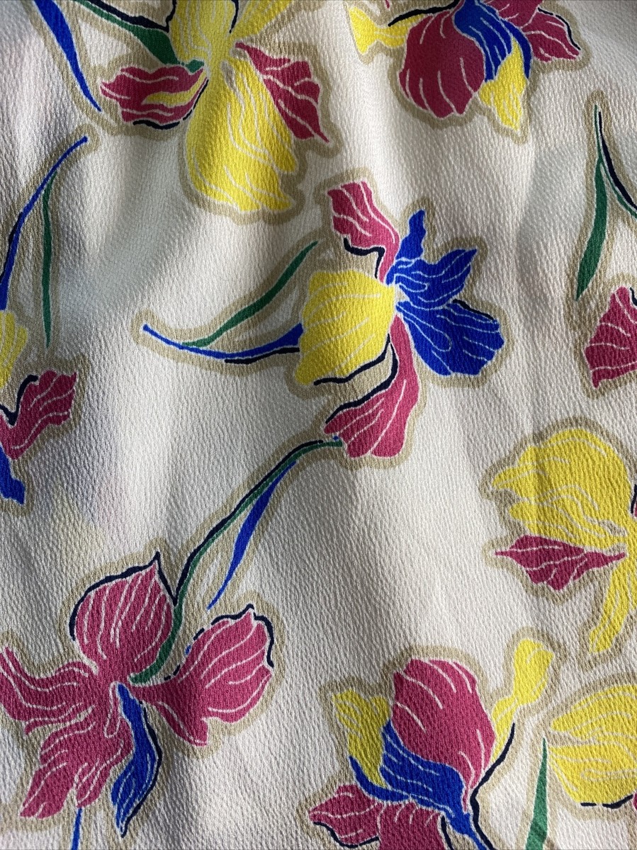Robe Blanche à Motifs Floraux Banana Republic - Taille 8, Mini, Occasion Très Bon état