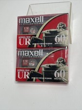 Lot Of 2 Maxell UR 60 Minute Blank Audio Cassette Tapes Normal Bias New Sealed