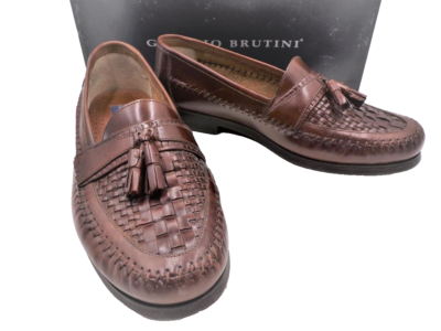 Georgio Brutini Cognac Brown Leather Loafers Sz 12 D s-l400.jpg main image 3
