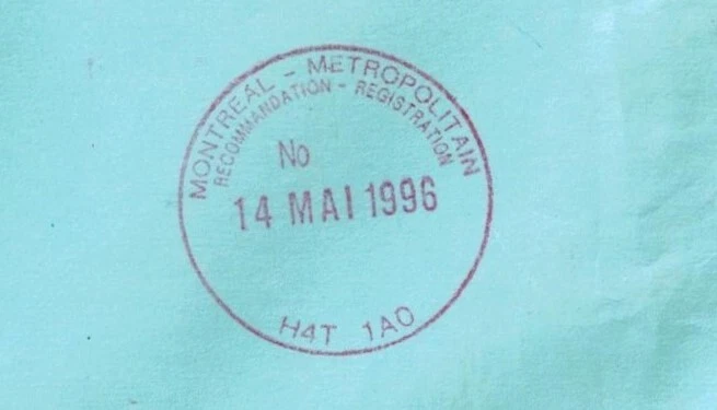 Ucrania 1996 Cubierta Oficial Kiev a Toronto con Sello Trasero RARO Foto 4 de 4