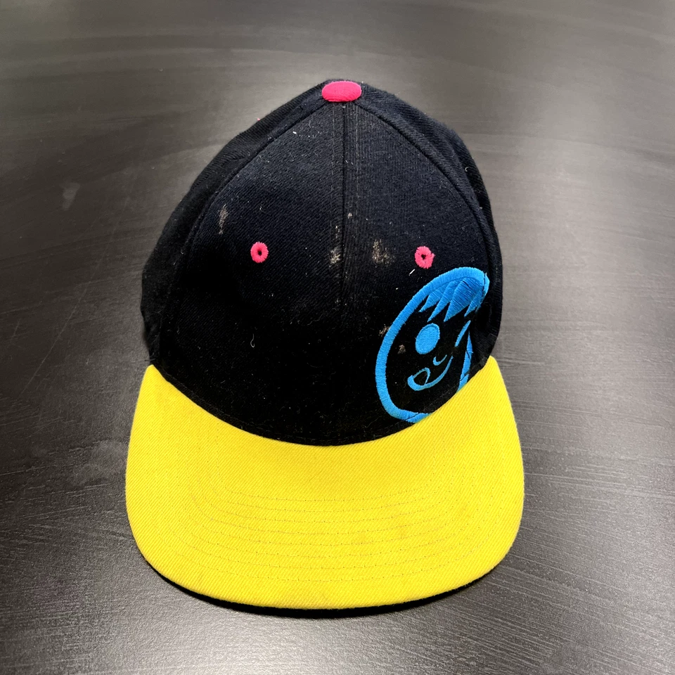 NEFF Gorra Sombrero Sonrisa Elástico Ajustado JUVENTUD Béisbol Negro Amarillo Azul Monopatín Foto 4 de 4