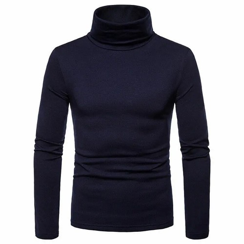 Maglione Uomo Invernale Autunno Girocollo Manica Lunga Tinta Unita Elasticizzato Kintted - Foto 22 di 28