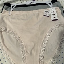 Gloria Vanderbilt Womens Brief Underwear Panties 3-Pair Seamless Size 3X