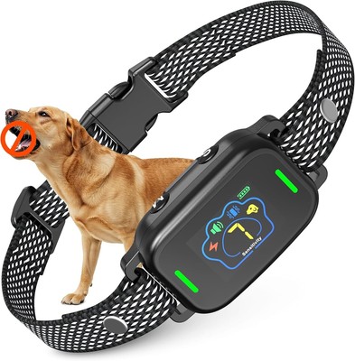 Smart AI Bark Collar for Large Medium Small Dogs, Rechargeable Dog Barking