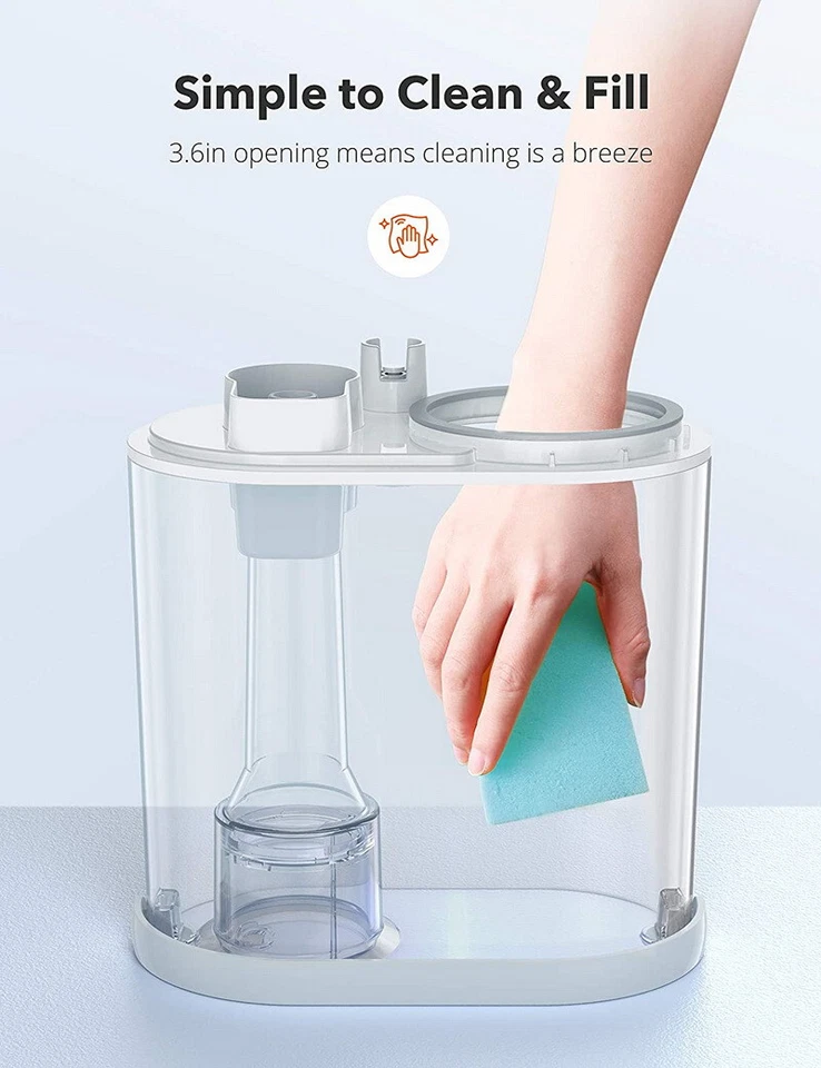 TaoTronics AH024 Cool Mist Humidifier Quiet Ultrasonic 4L Humidifier DI14_GR - Image 4 of 4