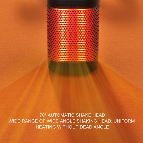 Desk Heater 1500W 70° Oscillating Fast Heating for Bedroom Living Room - Picture 7 of 18