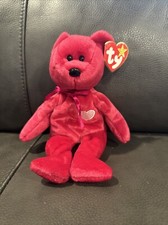 TY Beanie Baby - VALENTINA the Red Bear 8.5 inch - MWMT's Stuffed Animal Toy