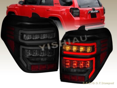 FIT FOR 2014-2023 TOYOTA 4RUNNER LED TAIL LIGHTS BLACK SMOKE  SEQUENTIAL SIGNAL