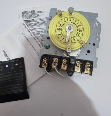 Intermatic T103M 24 Hour Dial Timer Mechanism Only NO BOX