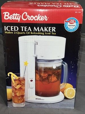 Vintage 1996 Betty Crocker 2 Quart Iced Tea Maker Model BC-1781 New Old Stock