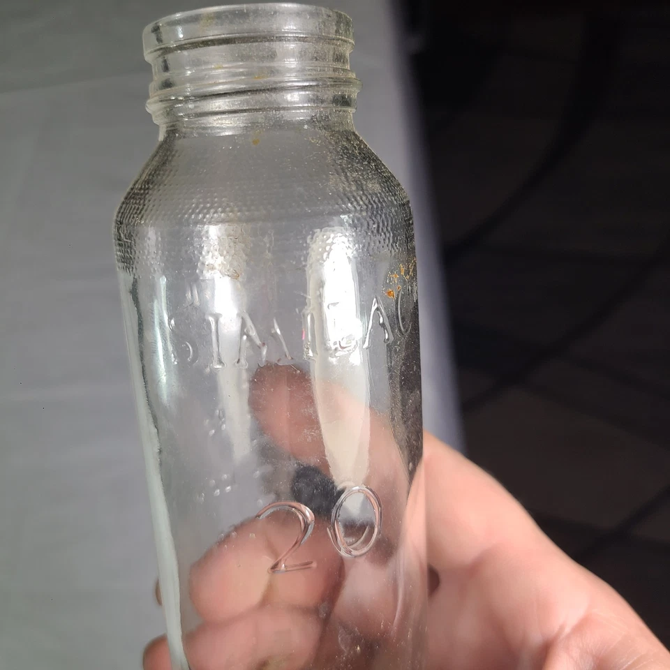 Biberón de vidrio vintage Similac 20 8 fl oz sin tapa Foto 3 de 4