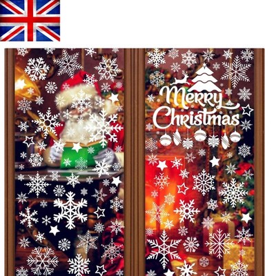 Schöne 345 Stck. wasserdichte Schneeflocke Fensteraufkleber für ein Winterwunderland