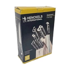 HENCKELS International Quality 12-Piece Statement Knife Set W/ Block New
