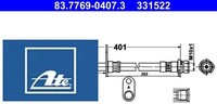 ATE 83.7769-0407.3 Bremsschlauch FüR Ford