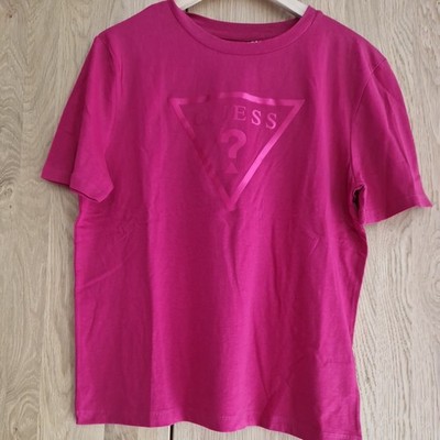 GUESS Damen T-Shirt, Größe M, Pink,  Kurzarm, mit Logo, NEU