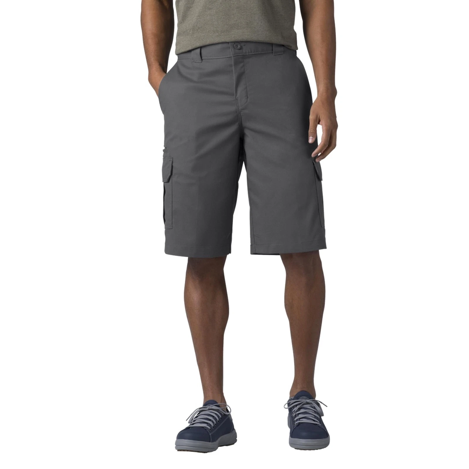 Dickies Men's 13 Inch Relaxed Fit Stretch Twill Cargo Short, Charcoal, 44