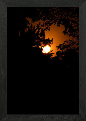 Gerahmtes Wandbild Dämmerung Poster Leinwanddruck Bild