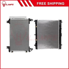 Aluminum Radiator & AC Condenser Cooling Kit For 2007-2015 Toyota Yaris 1.5L l4