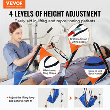 VEVOR Universal Full Body Patient Lift Sling - Large, Patient Lift Medical Sling