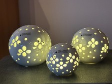Tiziano Keramik Deko Kugel LED+Timer verschiedene Größen NEU