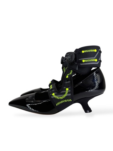 NUEVO DIOR X ROGER VIVIER Mujer 62-66 Negro y Verde Charol Bombas IT36.5 - Imagen 7 de 10