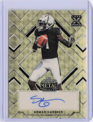 2022 Leaf Metal Sauce Gardner Gold Vinyl RC Auto 1/1 Colts 1181