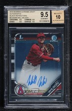 2019 Bowman Draft Black Refractor 48/75 Will Wilson BGS 9.5 GEM MINT Auto 02d2