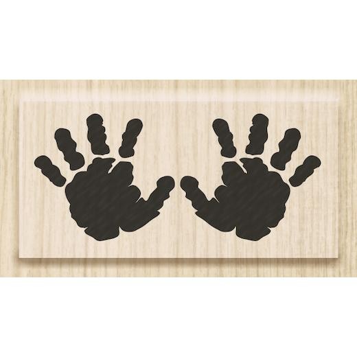 Heyda Wood Mounted Rubber Stamp - Hands