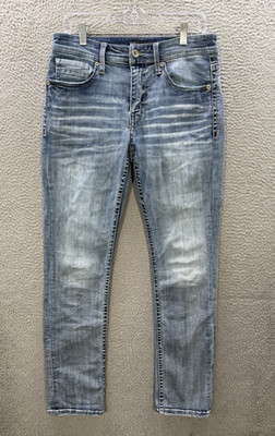 BKE Buckle Jeans Mens 31x32 Blue Jake Straight Thick Stitch Workwear Western
