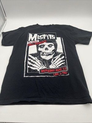 Misfits Mens Black Graphic Tee Size L Fall Bonfire Concert 2012