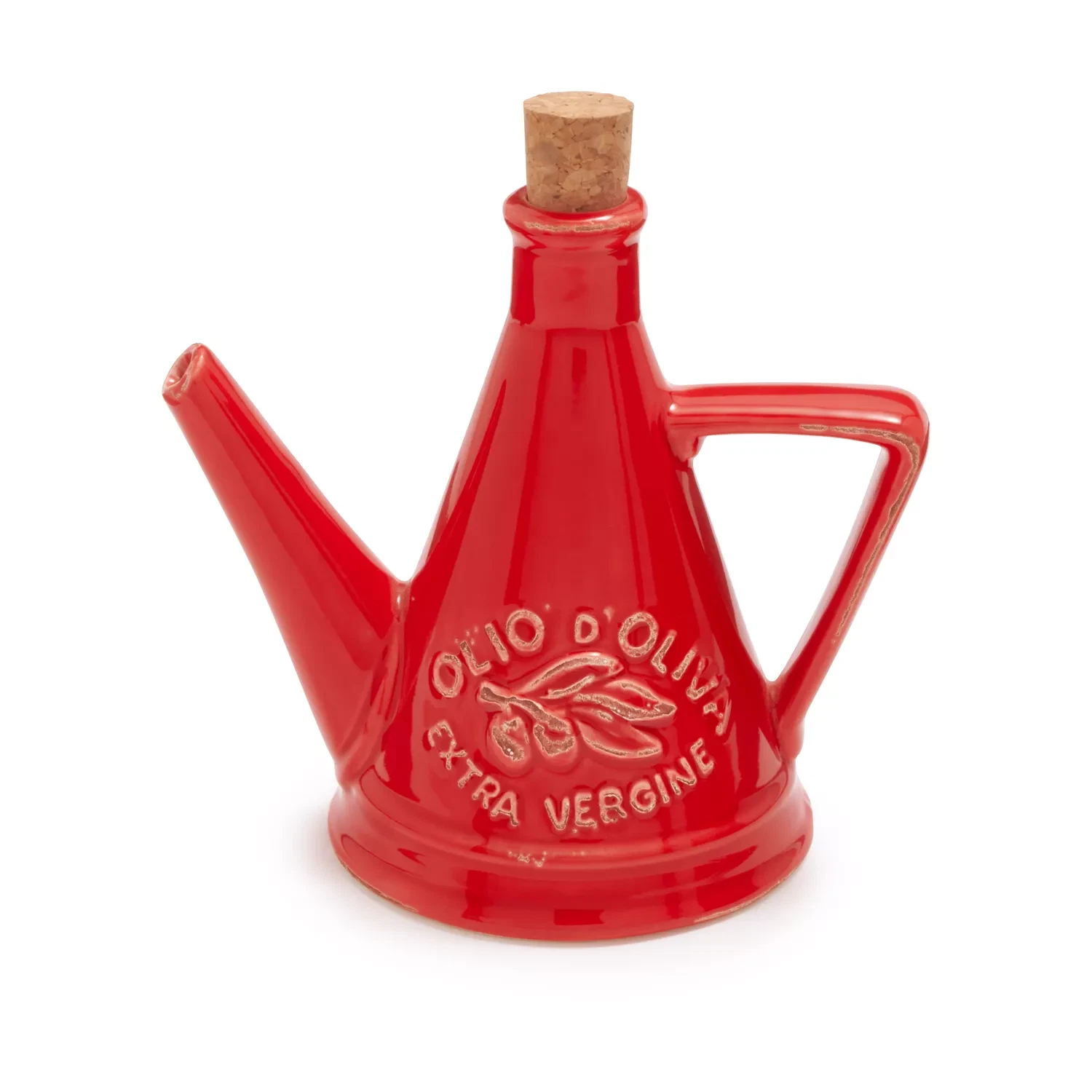 Sur La Table Farmhouse Italian Oil Cruet Clay Earthenware Serving Bottle Decor