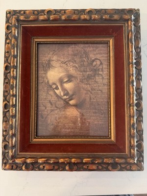 La Scapigliata Leonardo Da Vinci VTG Very Nicely Framed 1960s Art Print