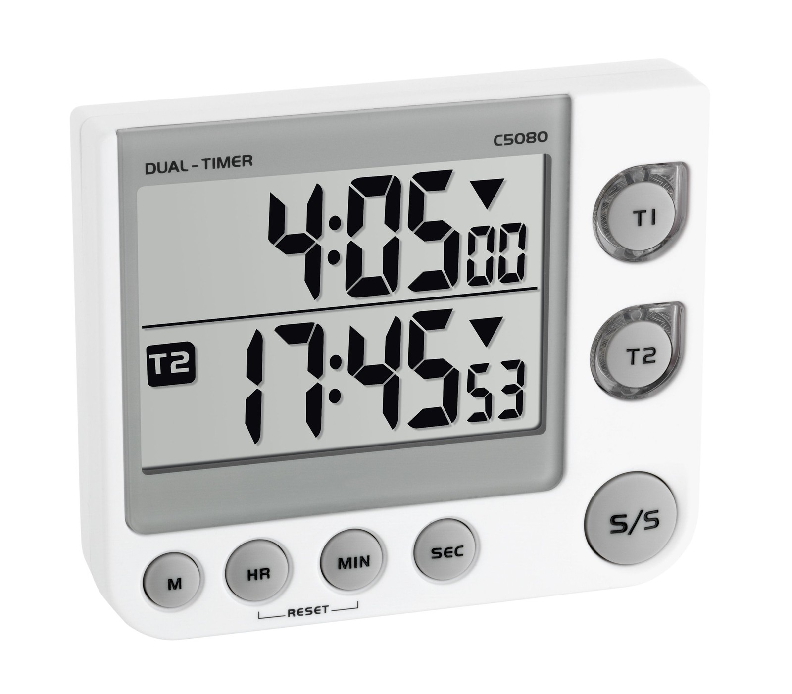 TFA 38.2025 - Timer elettronico doppio (bianco)