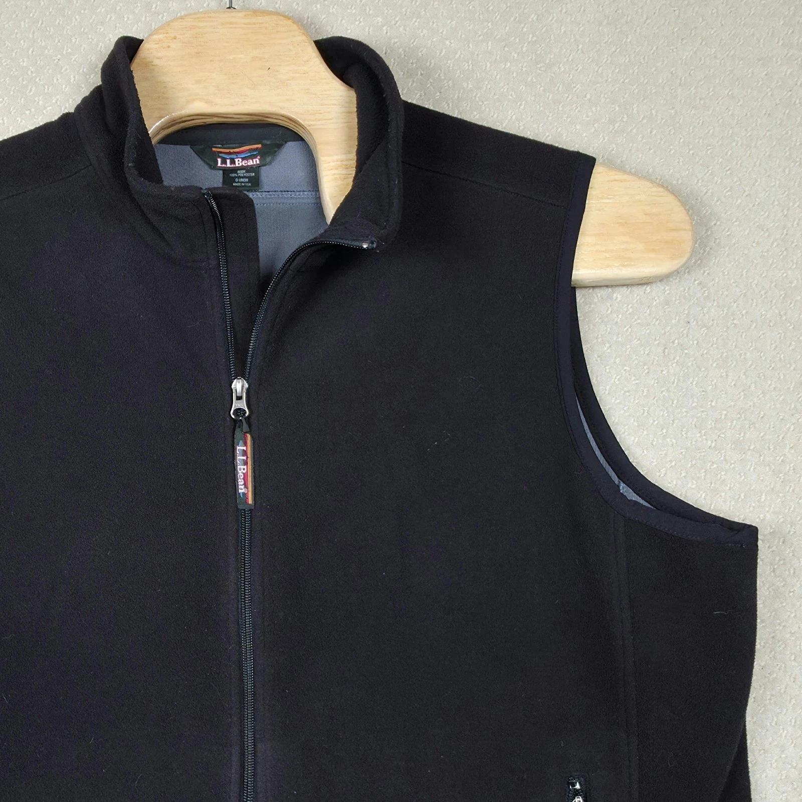 Vintage 90s L.L. Bean Polartec Fleece Vest Mens Small Made in USA Full Zip Gilet