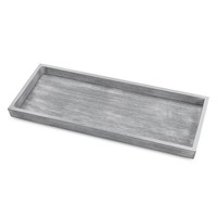 Holz Kerzen Tablett Shabby Weiß - 40X17 Cm - Tisch Deko Geschenk Servier Platte