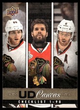 2013-14 Upper Deck UD Canvas Patrick Kane/Corey Crawford/Duncan Keith Chicago