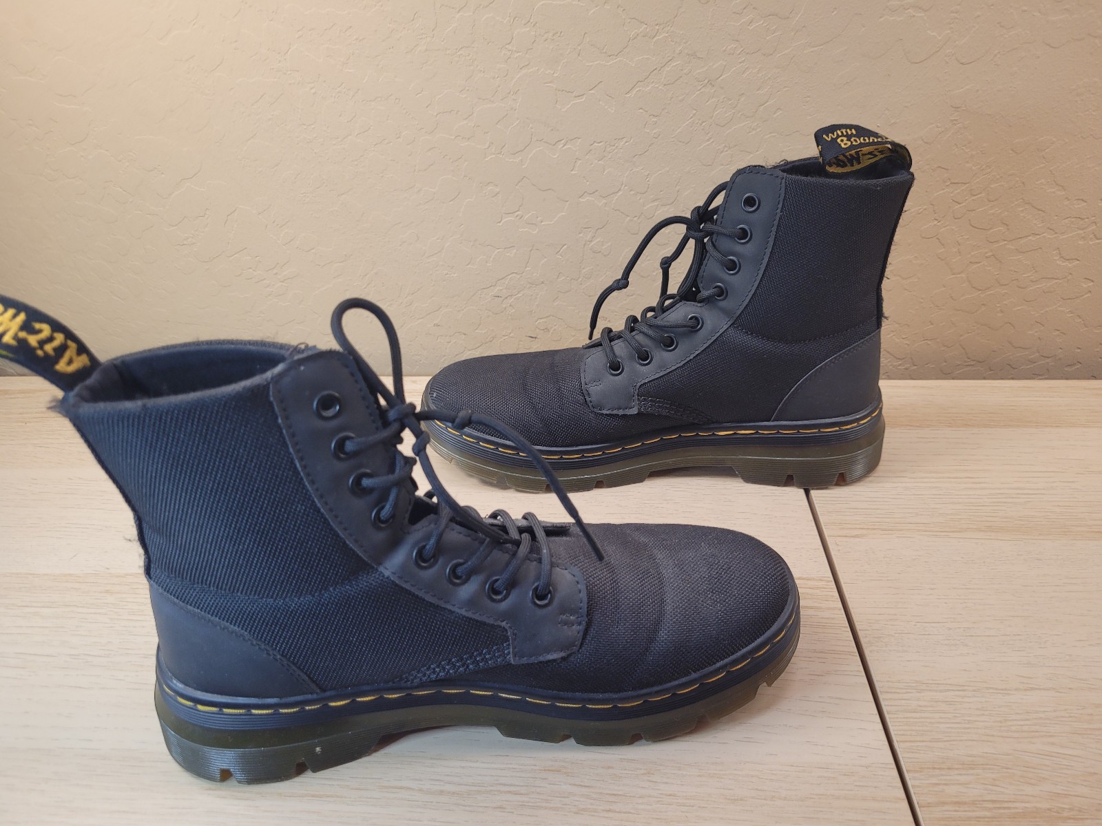 Doc Martens Combs Combat Boots Mens Sz 7 Black Poly Casual Womens Sz 9 thumbnail 4