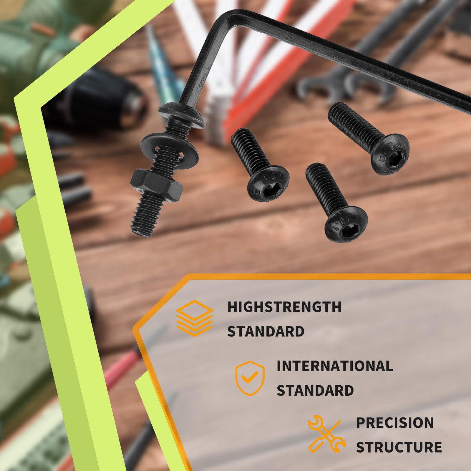 765 Pcs M3 Bolt and Nut Kit - Hex Socket Button Head Cap Screws, Washers Set